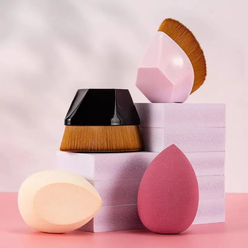 Conjunto Esponja , Pincel Para Base de Maquiagem Macios de Alta Qualidade Para Base