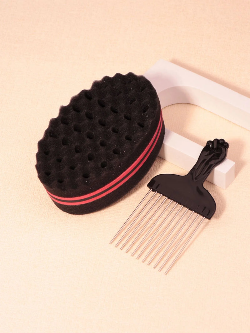 Garfo Afro e Esponja Nudread Modeladora