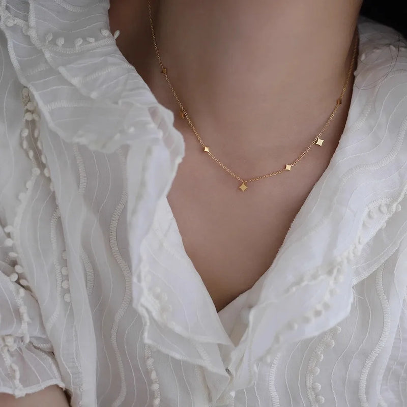 Colar Aço Inoxidável, Elegante Pequenos, Corações