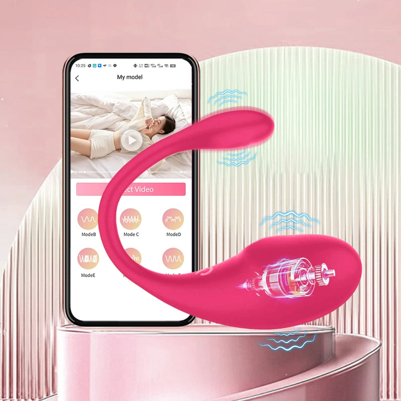Vibrador sem fio Bluetooth G Spot para mulheres Dildo