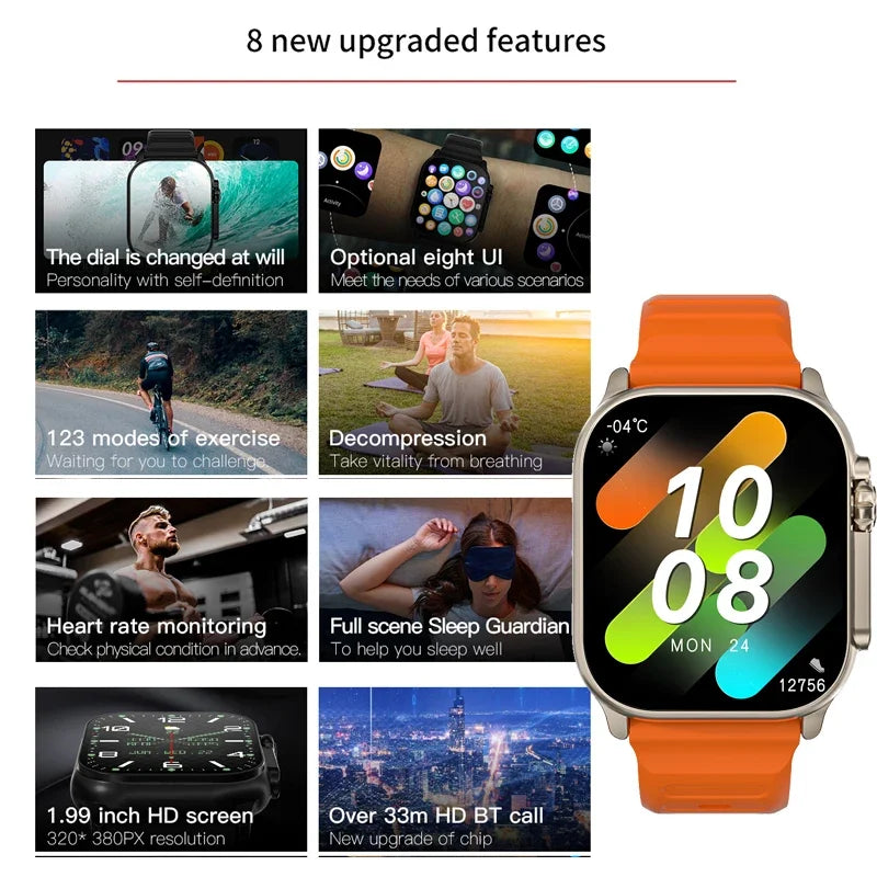 Smart Watch, T800 Ultra 2, UNISEX - 49mm Série 8, 2.3 "Tela AMOLED NFC"