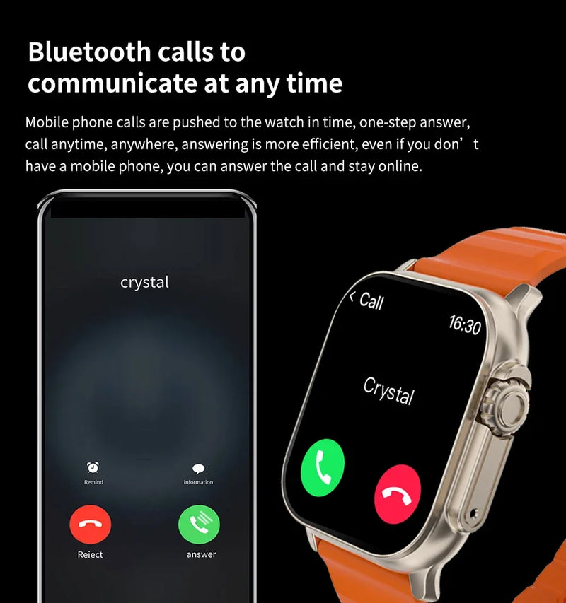 Smart Watch, T800 Ultra 2, UNISEX - 49mm Série 8, 2.3 "Tela AMOLED NFC"