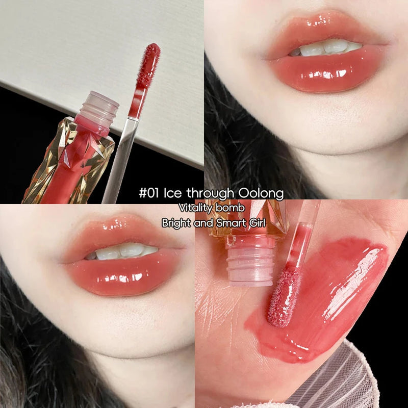 Brilho Labial De Longa Duração, Hidratante, Fácil De Tingir