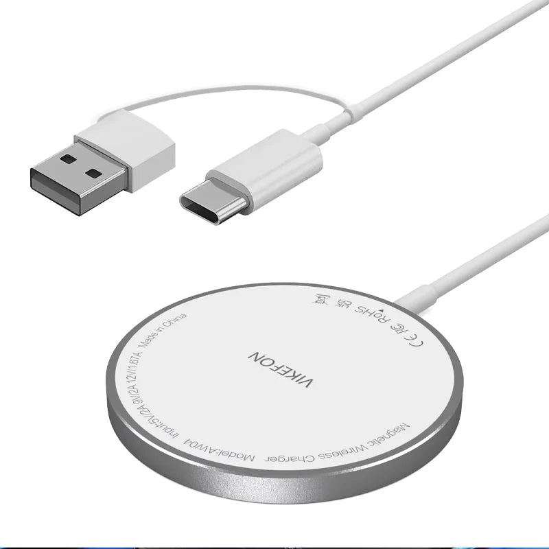 Carregador Magnético Sem Fio De 100 W USB + Tipo C para Magsafe IPhone 16 15 14 13 12 Pro Max