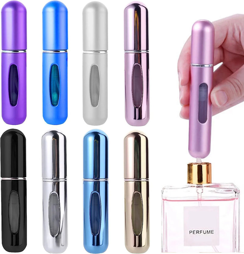 Mini Frasco de Perfume, Spray Recarregável, Portátil