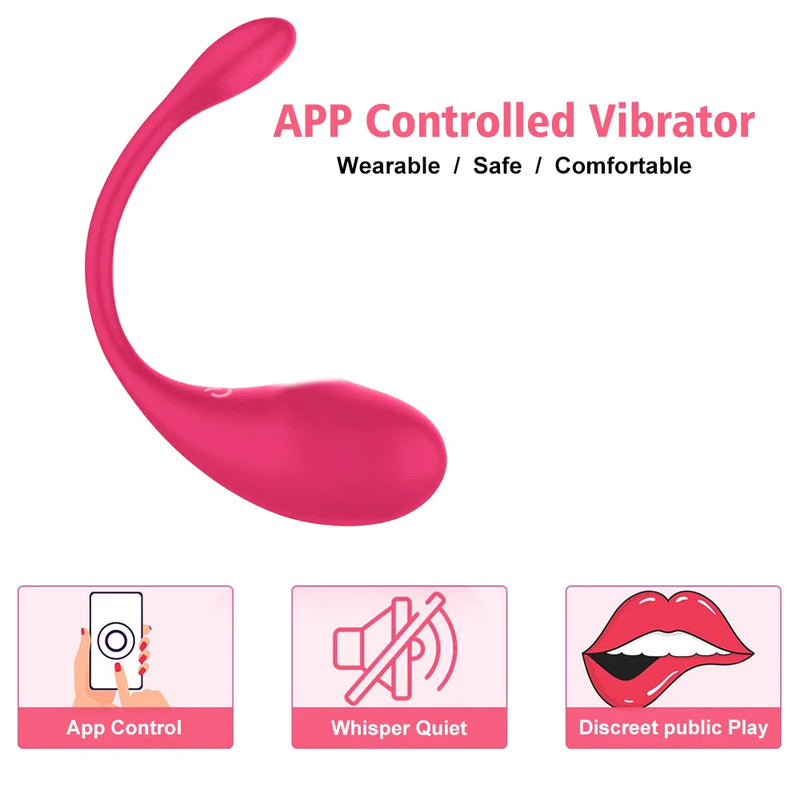 Vibrador sem fio Bluetooth G Spot para mulheres Dildo