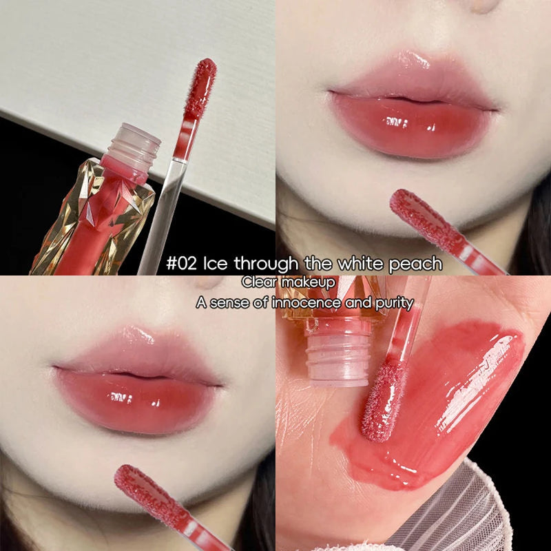 Brilho Labial De Longa Duração, Hidratante, Fácil De Tingir