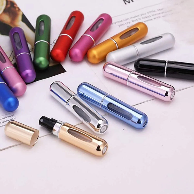 Mini Frasco de Perfume, Spray Recarregável, Portátil