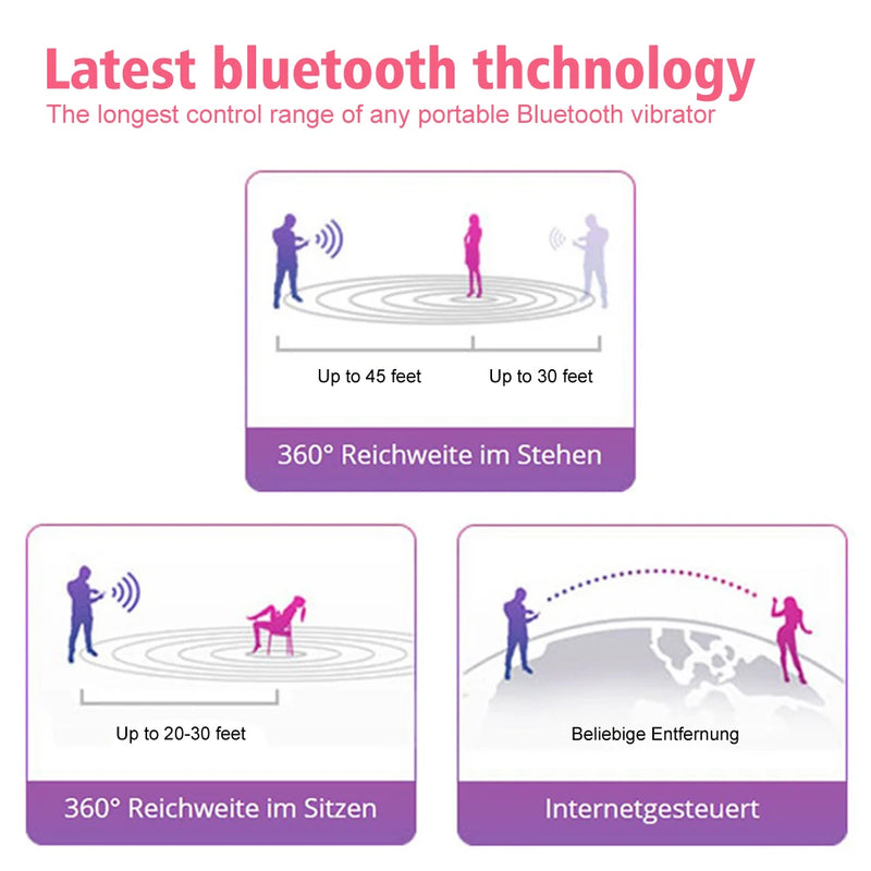 Vibrador sem fio Bluetooth G Spot para mulheres Dildo
