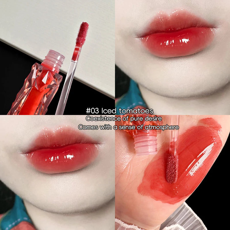 Brilho Labial De Longa Duração, Hidratante, Fácil De Tingir