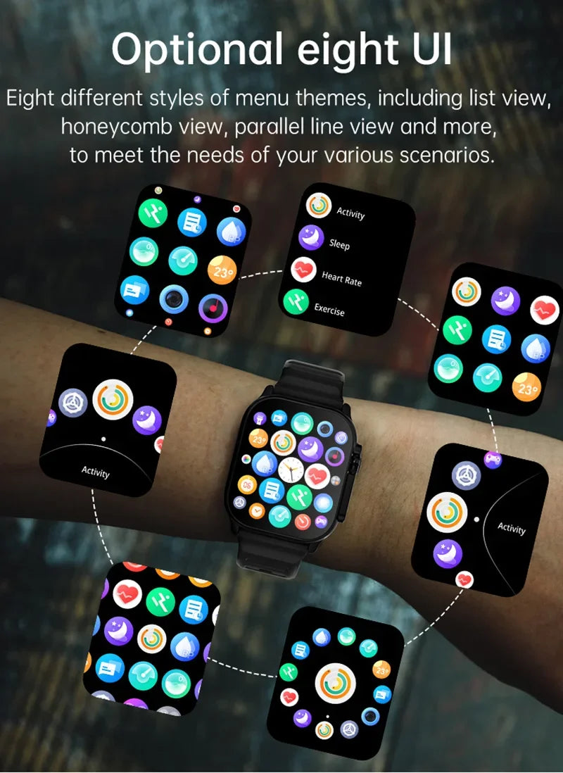 Smart Watch, T800 Ultra 2, UNISEX - 49mm Série 8, 2.3 "Tela AMOLED NFC"